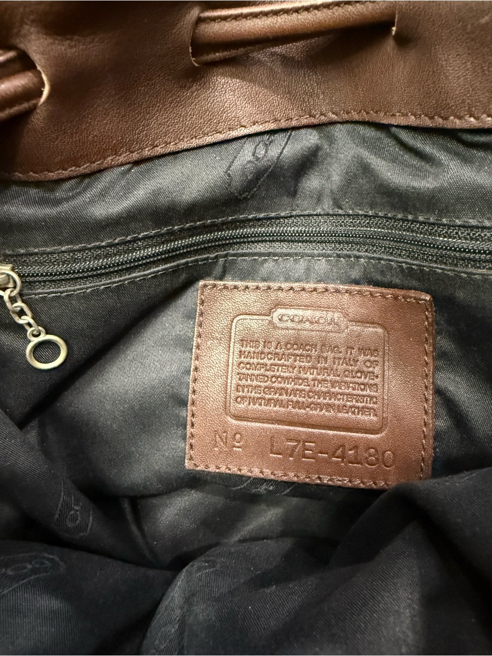 Coach Vintage Lexington Drawstring Bucket Bag 4180 Brown Leather Italy - Picture 13 of 13